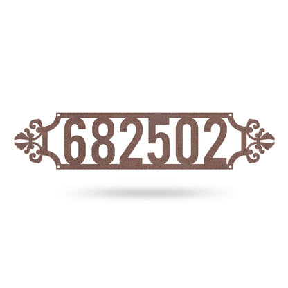 Narrow Number Monogram 4"x18" / Penny Vein - RealSteel Center