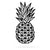 Pineapple Wall Art 10"x18" / Black - RealSteel Center