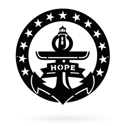 Rhode Island Hope Wall Décor 14" / Black - RealSteel Center