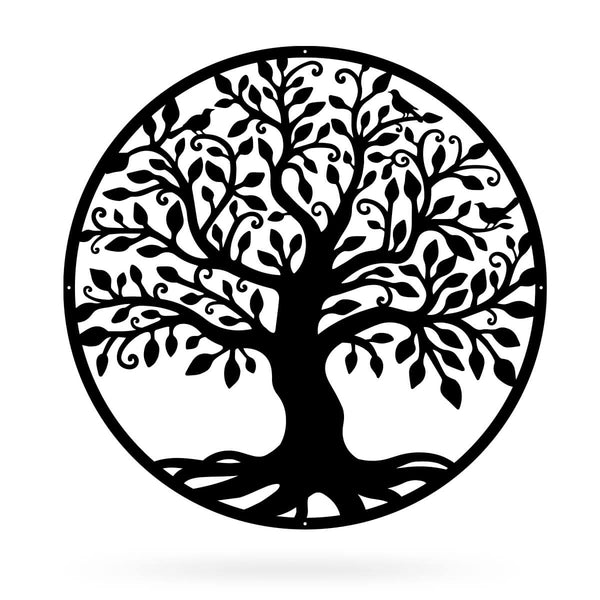 Tree of Life - Birds 14" / Black - RealSteel Center