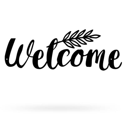 Welcome Sign 6.5"x17" / Black - RealSteel Center