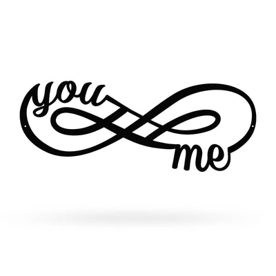 You + Me for Infinity Wall Décor Sign 7"x18" / Black - RealSteel Center