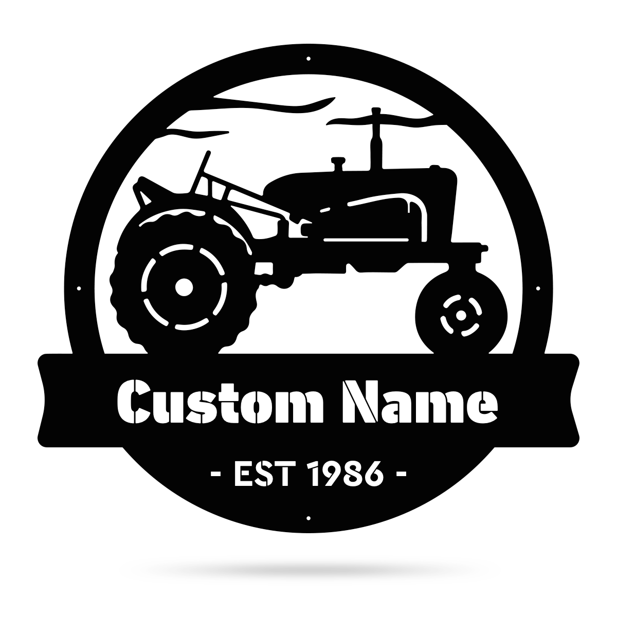 Vintage Tractor Monogram  - RealSteel Center